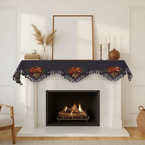 Vista 5 de Decozen Mantel Scarf for Fireplace, Fireplace Mantel Decor, Valentines Day Gifts, Gift for Her