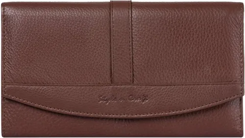 Vista 9 de Style N Craft Full-Grain Leather Clutch Wallet for Women, RFID-Protected with Multiple Card Holders