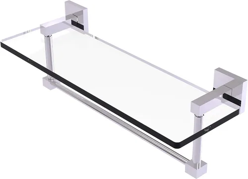 Vista 10 de Allied Brass MT-1-16TB Montero Collection - Estante de cristal integrado para tocador de 16 pulgadas, color negro mate