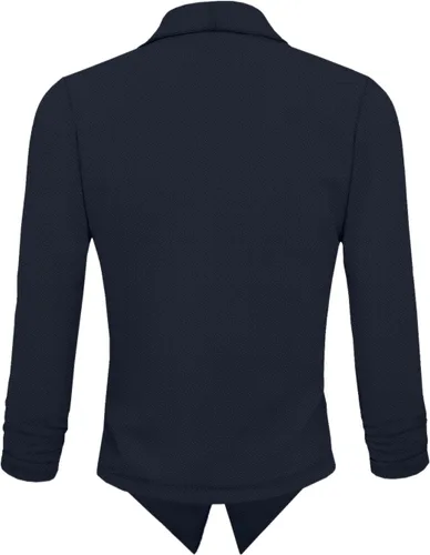 Vista 3 de Hybrid & Company Cárdigan ligero con frente abierto, chaqueta clásica de manga fruncida para el trabajo y la oficina