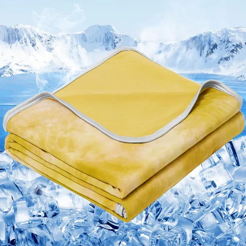Vista 20 de inhand Manta refrescante de tamaño individual (60 x 80 pulgadas), mantas refrescantes para personas que duermen con calor, absorbe el calor