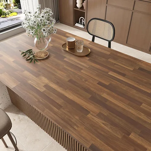Vista 2 de Papel de contacto marrón oscuro para encimeras, papel de contacto de madera para armarios, tablones de madera extraíbles, papel tapiz de vinilo