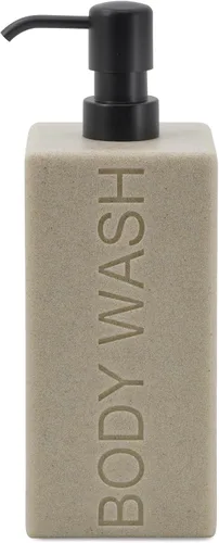 Vista 26 de Dispensador rectangular de resina para baño, champú y acondicionador de baño, botella de lavado corporal, diseño moderno de bomba recargable Gris
