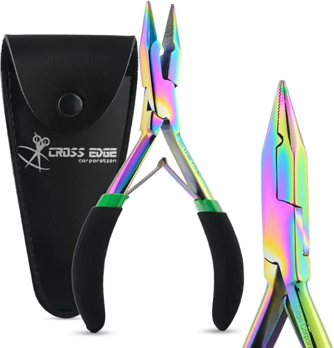 Vista 10 de Alicates para Extensiones de Cabello Compactos con Microperlas y Cinta en Removedor de Extensiones de Cabello de 5.5 Pulgadas, Alicates de Acero