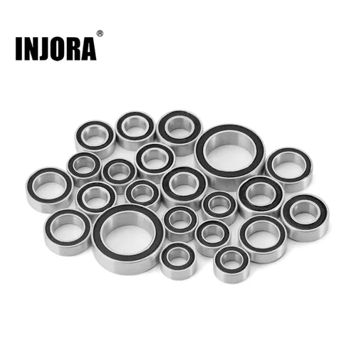 Vista 7 de INJORA Kit de rodamientos sellados de acero de 22 piezas para actualización TRX4M, color negro