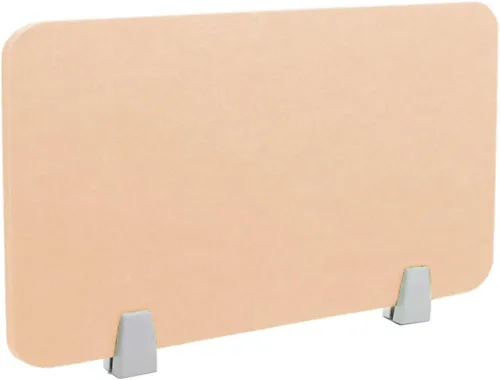 Vista 26 de Icegrey Divisor acústico de escritorio, panel de privacidad, escritorio extraíble absorbente de sonido con 2 clips para centros de llamadas de Beige