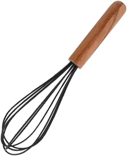 Vista 10 de 1 cucharón de silicona negra para sopa profunda, resistente al calor, cuchara de goma antiadherente grande con mango de madera para cocinar 1