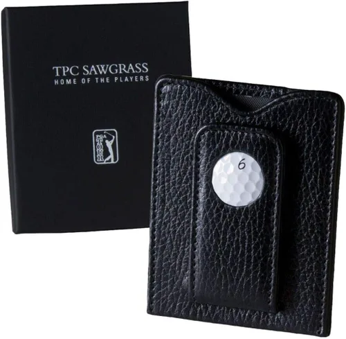 Vista 2 de Tokens and Icons TPC Sawgrass - Monedero magnético de piel con clip para dinero (80SG-P)