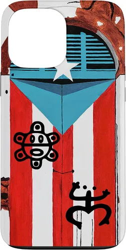 Vista 24 de Funda con diseño de bandera de Puerto Rico Coqui Sun Taíno, Boricua Pride Cover Case para iPhone 17