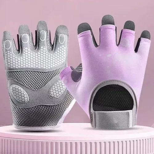 Vista 4 de 2 guantes de levantamiento de pesas para hombres y mujeres, protección completa de la palma y transpirables, guantes de entrenamiento para gimnasio