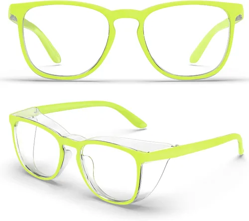 Vista 2 de Lentes de seguridad elegantes, lentes protectores transparentes antivaho y antiarañazos para hombres y mujeres