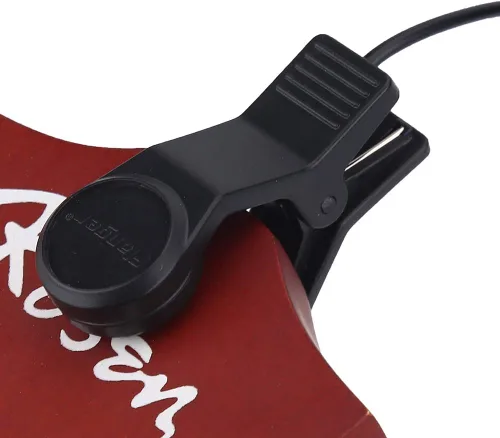 Vista 6 de Pastilla con clip, micrófono portátil de recogida vocal, transductor de audio para sintonizador de instrumentos musicales