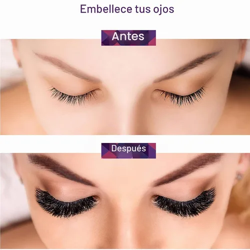 Vista 6 de Juego de 10 pares de pestañas magnéticas con delineador de ojos