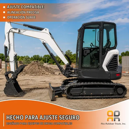 Vista 4 de 2 pistas de goma 300x52.5x92 hechas para Bobcat E42