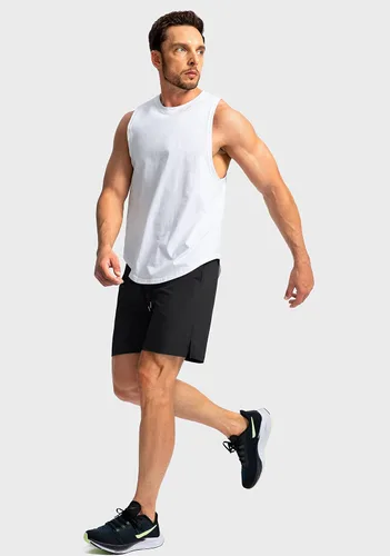 Vista 6 de Men's Running Shorts with Zipper Pockets 7 Inch Lightweight Quick Dry Gym Workout Athletic Shorts for Men