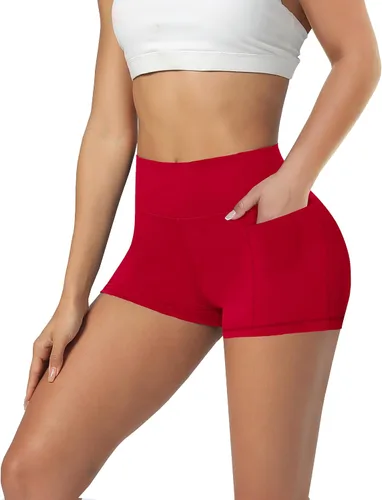 Vista 36 de Biker Shorts for Women with Pockets - 8"/5"/3" Booty Black Spandex Shorts Verde militar