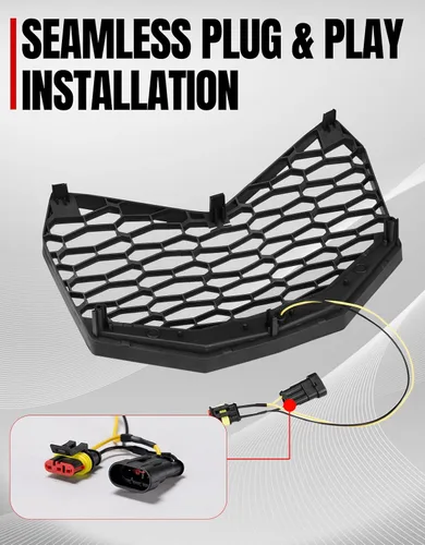 Vista 2 de A & UTV PRO X3 Parachoques delantero de malla, rejilla de malla frontal con barra de luces LED, protector de radiador para Can-Am Maverick X3 Max X