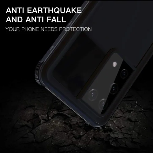 Vista 3 de Funda impermeable para Samsung Galaxy S21 Ultra con protector de pantalla, protección de cuerpo completo, resistente, a prueba de golpes, a prueba
