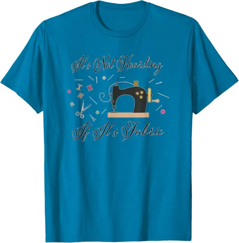 Vista 8 de It's Not Hoarding If Its - Camiseta de costura para acolchado, Blanco, S