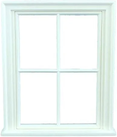 Vista 2 de Melody Jane Dolls Houses Constructores miniatura de DIY del panel del marco de ventana victoriano plástico blanco 4