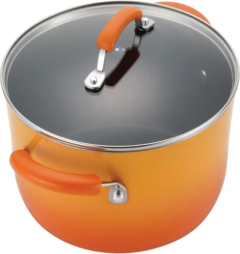 Vista 5 de Rachael Ray Juego de utensilios de cocina antiadherentes de esmalte duro, 14 piezas - Rojo