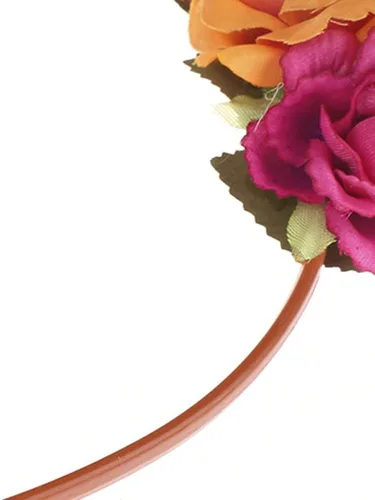 Vista 6 de Wiwpar Antlers - Diadema de ciervo, corona de pelo floral, festival y Navidad, bonito accesorio para mujeres y niñas (naranja)
