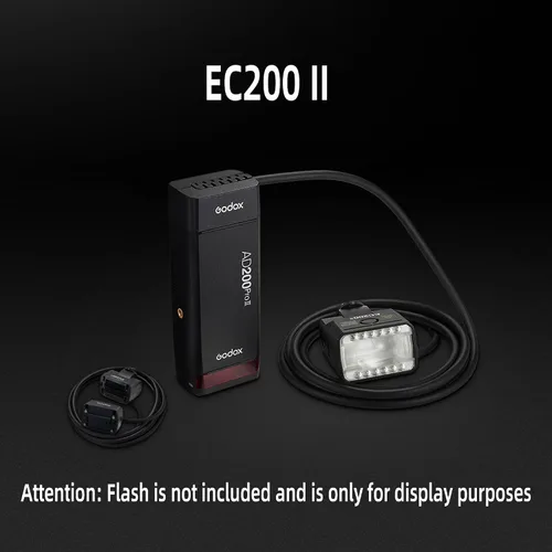 Vista 3 de Godox EC200II 6.6 ft zapata remota separación extensión cabeza flash accesorios para Godox AD200PRO II AD200PROII cabeza flash