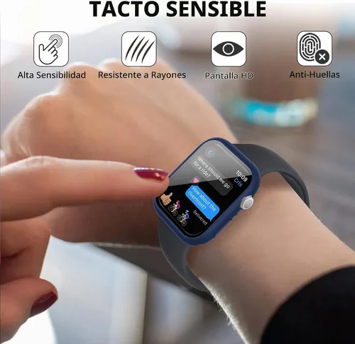 Vista 4 de Paquete de 20 fundas para Apple Watch Series SE 3/SE 2/SE/6/5/4 de 1.575 pulgadas con protector de pantalla de vidrio templado, a prueba de golpes