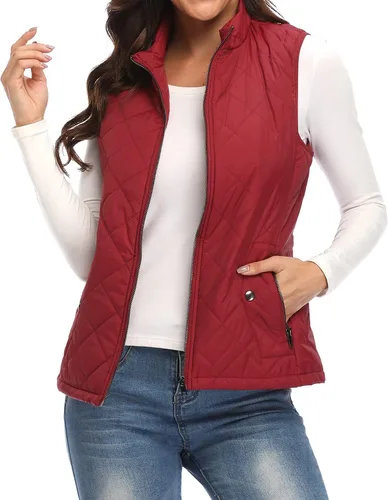 Vista 2 de Argstar Chaleco acolchado ligero con bolsillos con cremallera (XS-2XL)