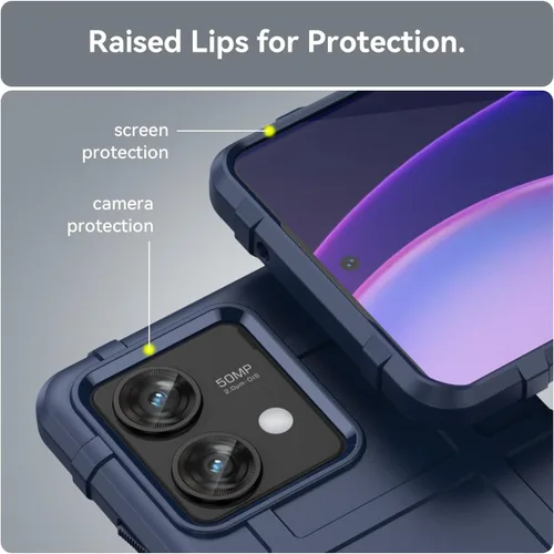 Vista 7 de Funda delgada para Motorola Edge 40 Neo, resistente funda duradera para exteriores, protección anticaídas de grado militar y cubierta protectora