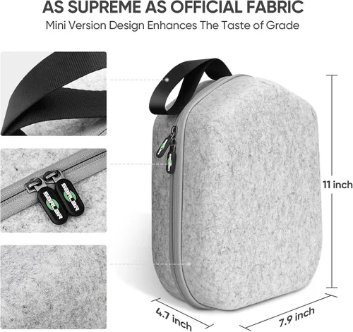 Vista 7 de Funda de transporte rígida compatible con Oculus Quest 2 BasicElite Version VR Headset Gaming y controles táctiles, Accesorios, adecuado para viajes