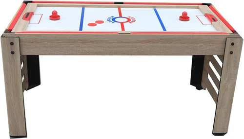Vista 21 de Hathaway Madison - Mesa multijuego 6 en 1 de 54 pulgadas, ideal para salas de juegos familiares, incluye billar, futbolín, hockey deslizante, tenis