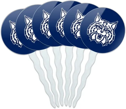 Vista 367 de Abilene Christian - Juego de 6 palillos para cupcakes con logotipo secundario
