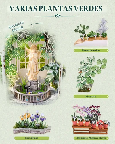 Vista 4 de Rolife DIY Miniature Greenhouse Kits for Adults-Oxygen Oasis (Master Level)