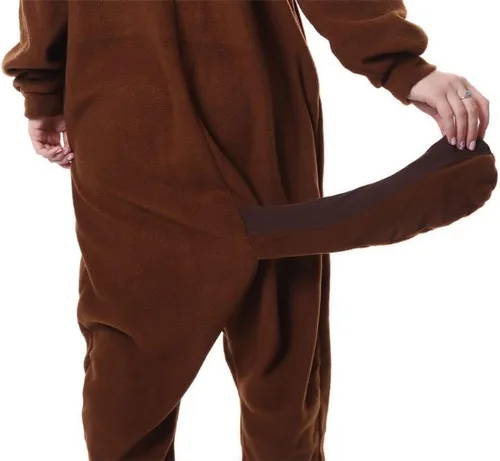 Vista 6 de Pijama unisex para adultos, para disfraz de ardilla, disfraz de Halloween