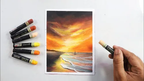 Vista 5 de BRUSTRO Artists - Juego de 48 pasteles al óleo (multicolor)