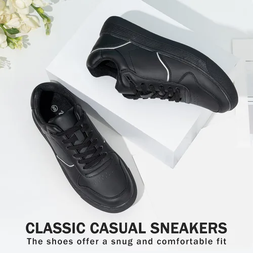 Vista 8 de Vepose 8001 - Tenis de moda para mujer, con cordones y soporte para el arco, zapatos de vestir para mujer