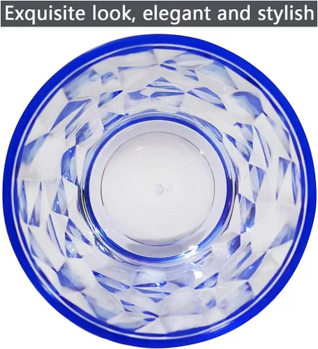 Vista 4 de Vasos irrompibles de Tritan de 10 onzas, vasos de acrílico inastillables, sin BPA, vasos de plástico duro, reutilizables, para cocina, agua, juego