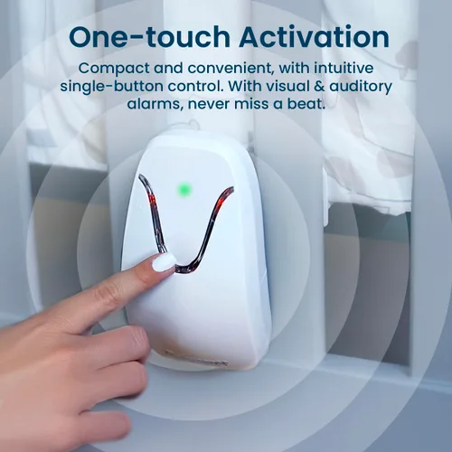 Vista 7 de Babysense 7 Monitor de sueño, respiración y movimiento para bebés recién nacidos y lactantes, sin WiFi, no portátil, monitor sin contacto con 2