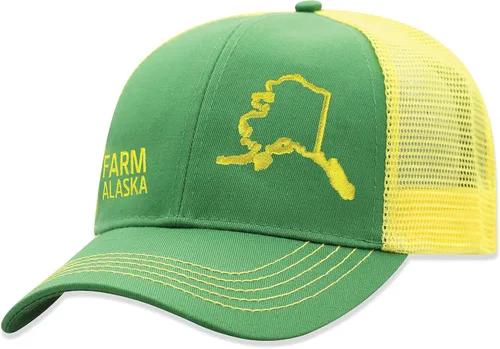 Vista 130 de John Deere Gorra de béisbol con logotipo y malla trasera con contraste, para hombre