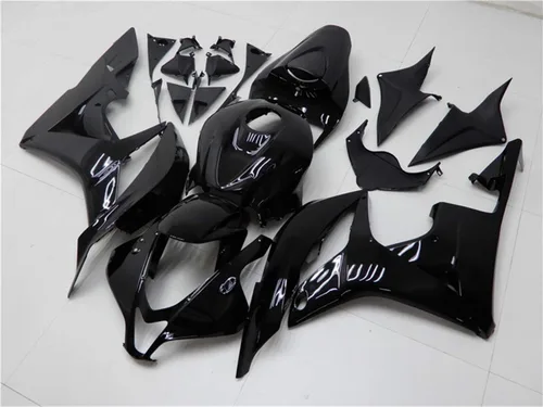 Vista 2 de Carenado negro brillante para Honda 2007 2008 CBR600RR CBR 600RR nueva inyección ABS plásticos cuerpo kit cuerpo trabajo 07 08