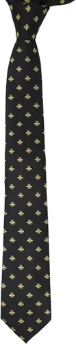 Vista 2 de mendepot Bee Necktie con caja de microfibras de Jacquard Oro Bee Pattern Necktie