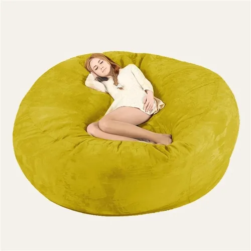 Vista 11 de Funda para silla puff (sin relleno), lujosa silla gigante de 6/7/8 pies para organizar juguetes de felpa o espuma viscoelástica