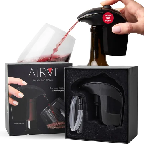 Vista 7 de Dispensador automático de vino, boquilla y decantador aireador eléctrico, manos libres, sin derrames, sin goteo, mejora el aroma y el sabor, regalos