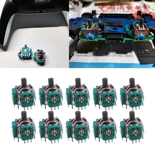 Vista 3 de 10 piezas de repuesto para controlador de joystick analógico, compatible con PS4 Playstation 4, azul