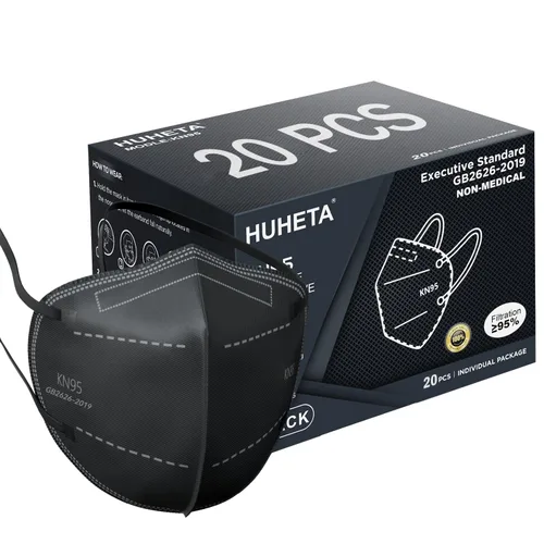 Vista 9 de HUHETA 50 Paquetes Mascarillas Faciales KN95 de 5 Capas Transpirables y Cómodas con Filtro de Seguridad (50 unidades, color MTC I)