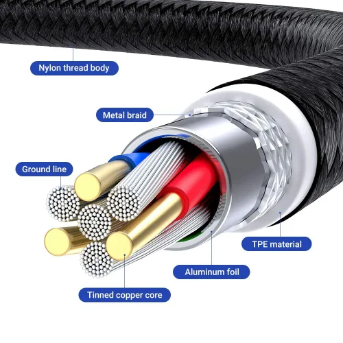Vista 4 de Cable de carga magnético 3 en 1 de rotación de 540° (paquete de 7, 1.6 pies/3.3 pies/6.6 pies/6.6 pies/10 pies/10 pies), cargador de teléfono