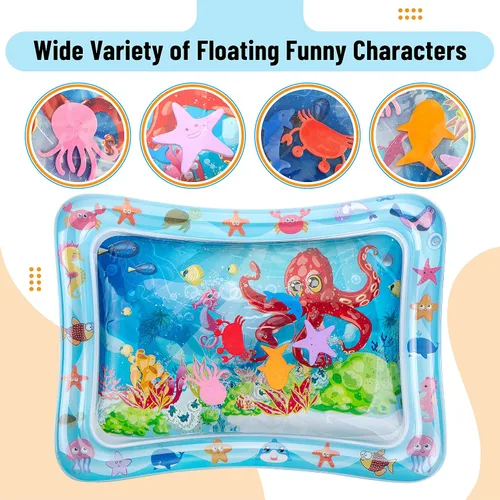 Vista 5 de Mr. Pen - Alfombrilla de agua inflable para bebés Alfombrillas de agua para bebés, almohadilla de agua para bebés, estera de tiempo boca abajo