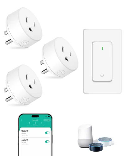 Vista 81 de NineLeaf - Enchufe de salida de control remoto, interruptor de luz de encendido y apagado inalámbrico desmontable 500FT Light Plug Decorator