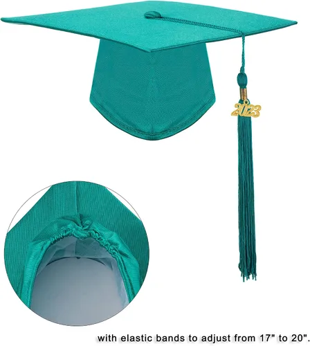 Vista 3 de SAMDEEMI Juego de gorro y bata de graduación unisex brillante para niños con borla 2022 2023, para jardín de infantes, preescolares y niños pequeños